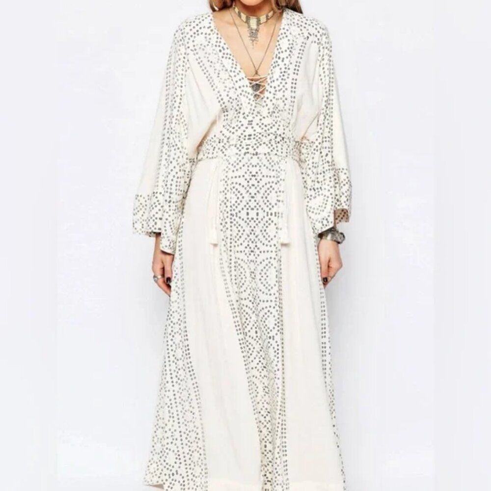 Free People Modern Kimono Dress Boho Midi Size 0